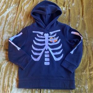 Old Navy Boys Black Skeleton Hoodie